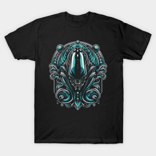 Alien Xenomorph Abstract Horror Movie Fan Art T-Shirt